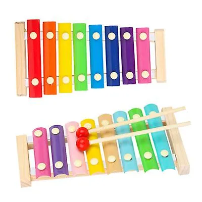 1# 8-note Colorful Aluminum Plate Percussion Early Educational Musical Toy For Toddlers Baby AZ11762