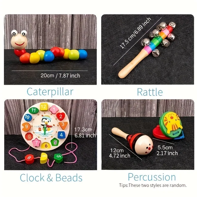 10in1 Wooden Montessori Toy Set Musical Instruments for Toddlers