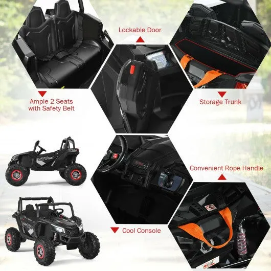 12 V Electric Kids Ride-On Car 2-Seater SUV Off-Road UTV with Remote-Black