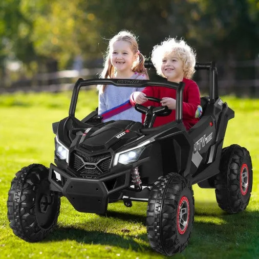 12 V Electric Kids Ride-On Car 2-Seater SUV Off-Road UTV with Remote-Black