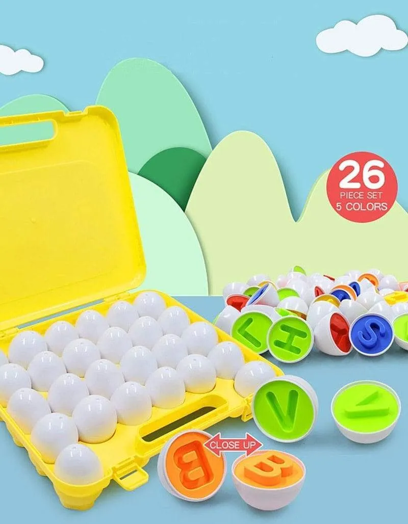 12PCS Montessori Learning Education Math Toys Kids Match Smart Eggs Screws 3D Puzzle Game For Children Educational Toys