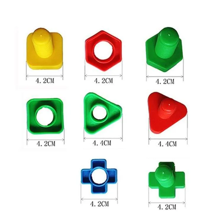 12PCS Montessori Learning Education Math Toys Kids Match Smart Eggs Screws 3D Puzzle Game For Children Educational Toys