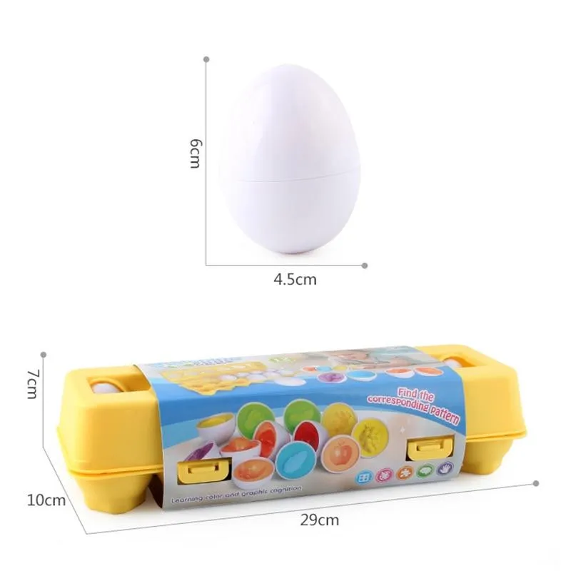 12PCS Montessori Learning Education Math Toys Kids Match Smart Eggs Screws 3D Puzzle Game For Children Educational Toys