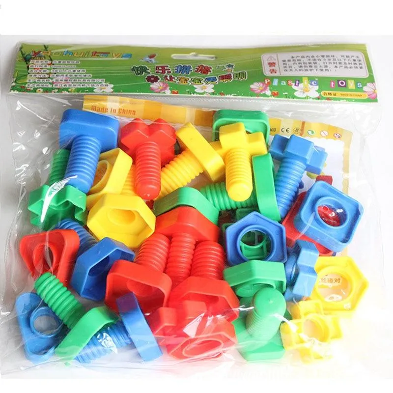 12PCS Montessori Learning Education Math Toys Kids Match Smart Eggs Screws 3D Puzzle Game For Children Educational Toys