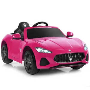 12V Battery Powered Compatible Maserati Toy Vehicle-Pink