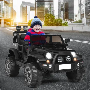 12V Electric Kids Ride On Truck with Remote Control-Black