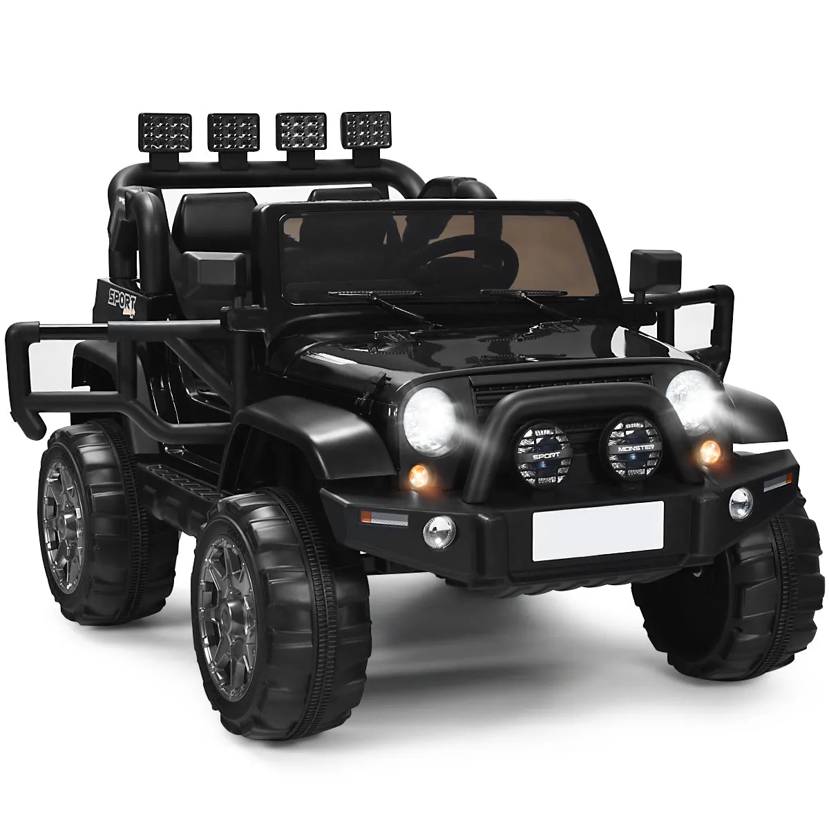 12V Electric Kids Ride On Truck with Remote Control-Black