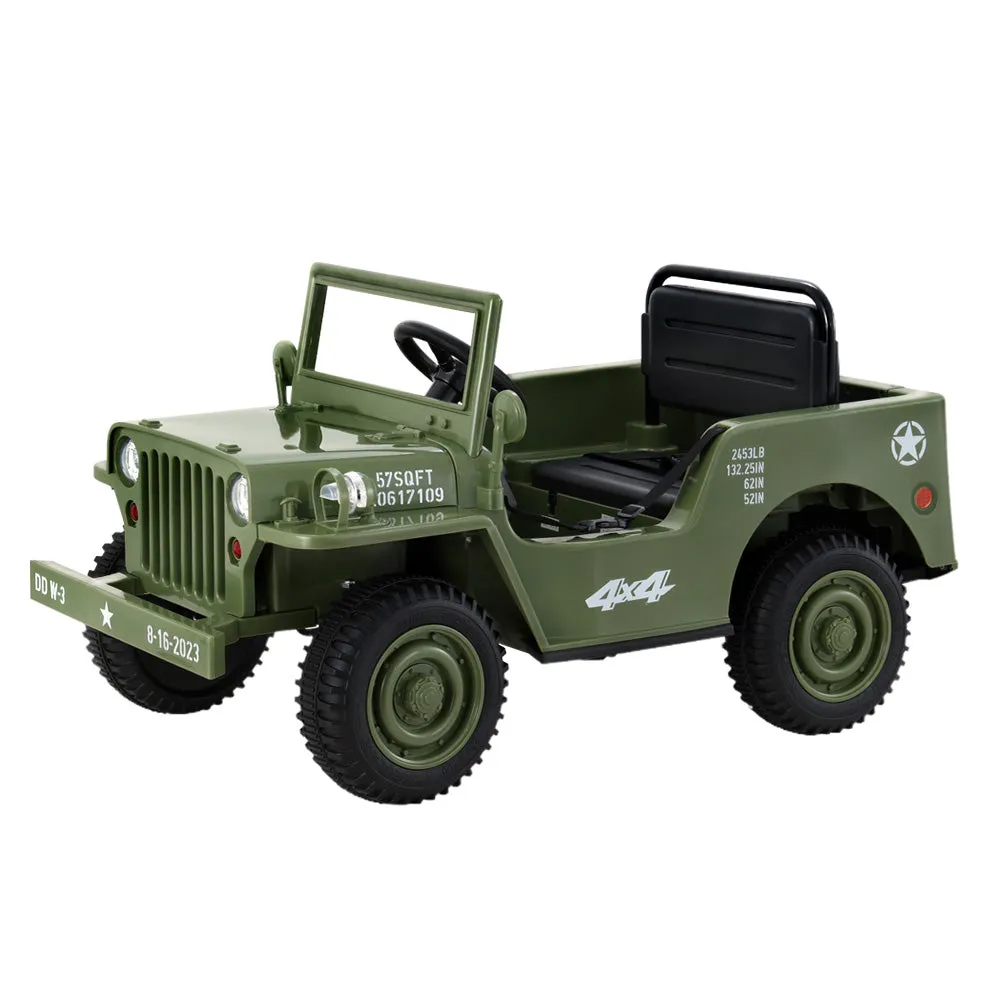 12V Kids Military Jeep Ride On Car with Remote - Rigo