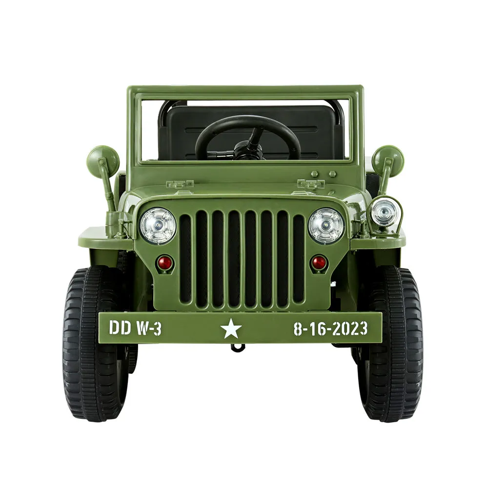 12V Kids Military Jeep Ride On Car with Remote - Rigo