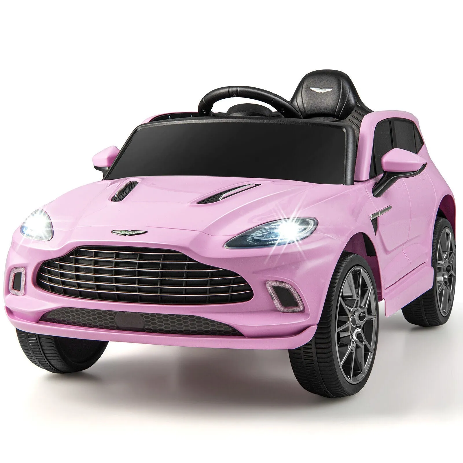 12V Licensed Aston Martin DBX Kids Ride On Car with Dual Lockable Doors-Pink