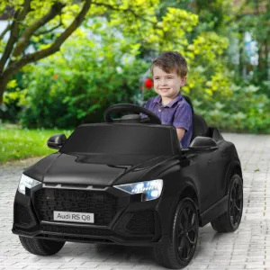 12V Licensed Audi Q8 Kids Cars to Drive with Remote Control-Black