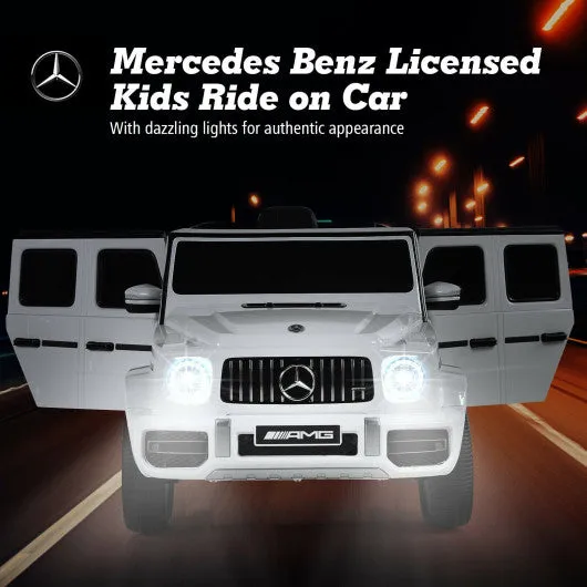 12V Mercedes-Benz G63 Licensed Kids Ride On Car with Remote Control-White