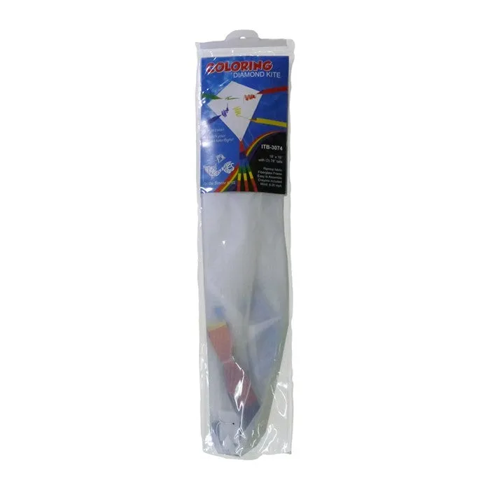 20" Diamond Coloring Kite W/ Crayons