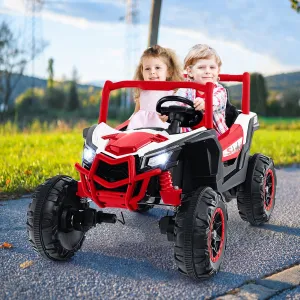 24V Kids Ride on UTV with 4 x 100W Powerful Engin and Remote Control-Red