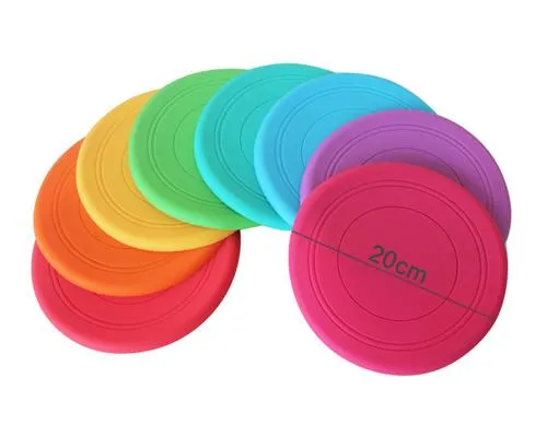 3 Pcs Silicone Pet Dog Flying Saucer Training Frisbee Set