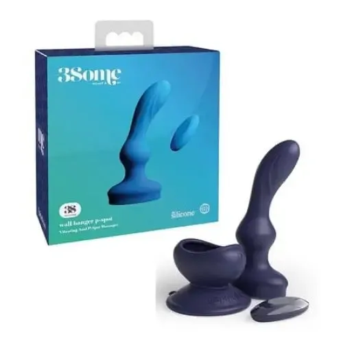 3Some Wall Banger P-Spot Rechargeable Remote-Controlled Vibrating Anal Massager With Suction Cup