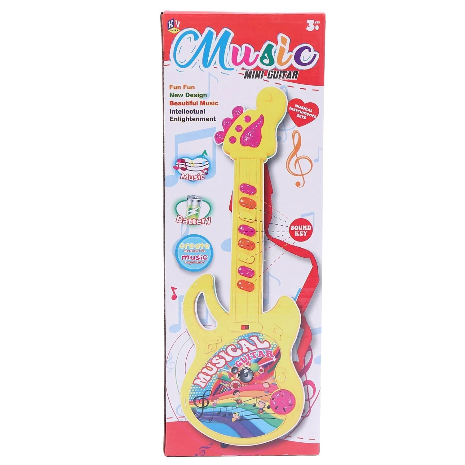 4471 Mini Guitar Colorful with Delightful Music