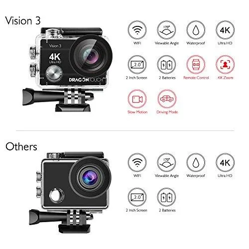 4K Waterproof Action Camera with Mounting Accessories