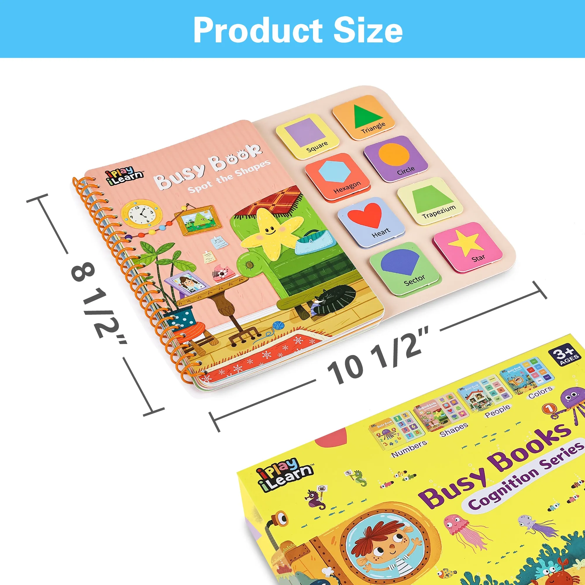 4pcs Kids Busy Learning Books, Perschool Educational Busybooks