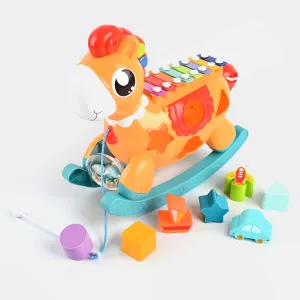 5 in 1 rocking horse shape musical instrument for kids