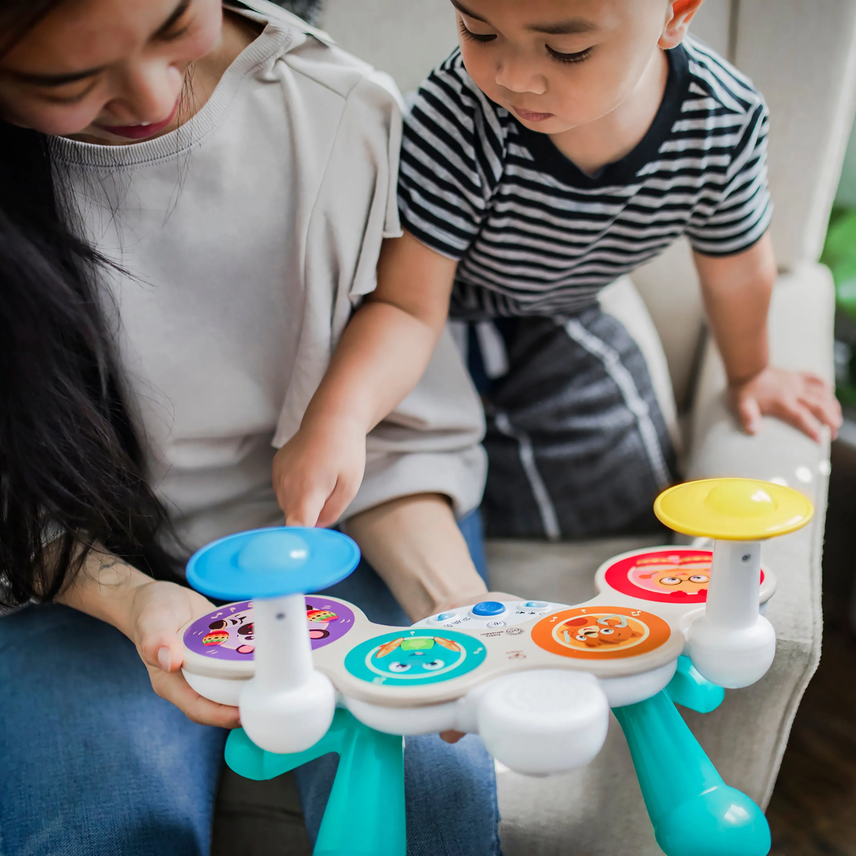 Baby Einstein Together in Tune Magic Touch Drums Wireless Wooden Toddler Toy