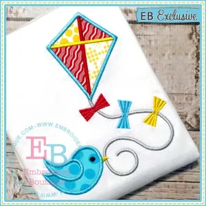 Bird Kite Applique