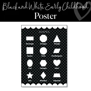 Black and White | Shapes Poster | Playground Press by Schoolgirl Style