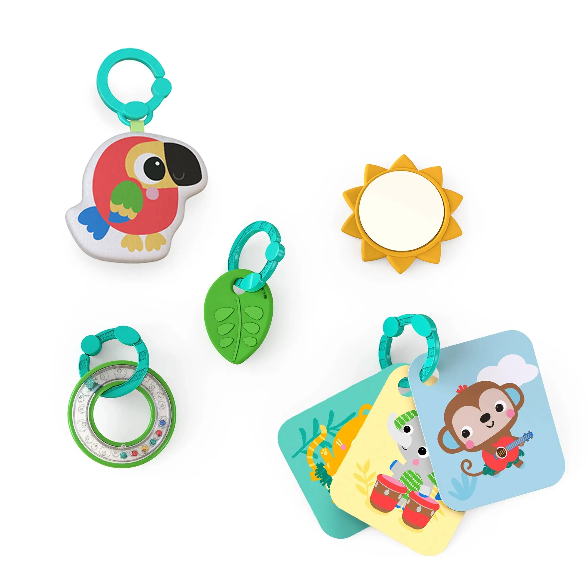 Bright Starts 4 in 1 Groovin Kicks Piano and Drum Baby Play Gym, Tropical Safari