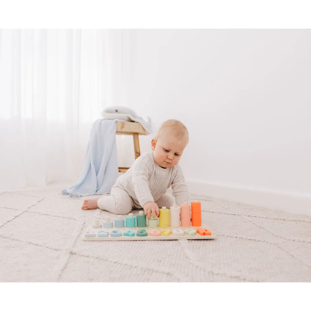 Bubble Wooden Numbers & Blocks Counting Set