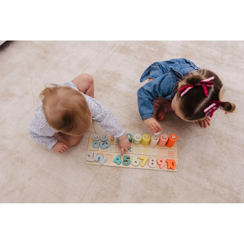 Bubble Wooden Numbers & Blocks Counting Set