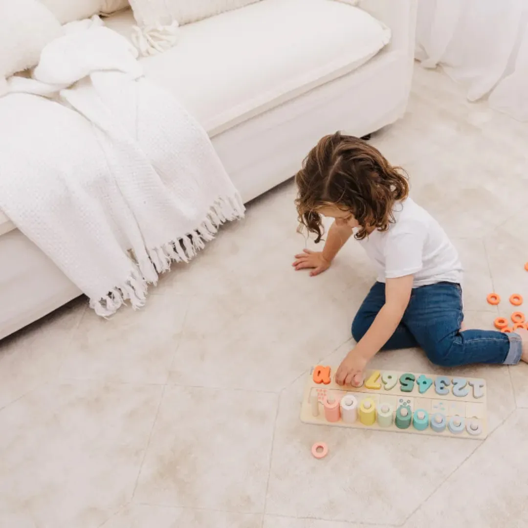 BUBBLE Wooden Numbers & Blocks Counting Set