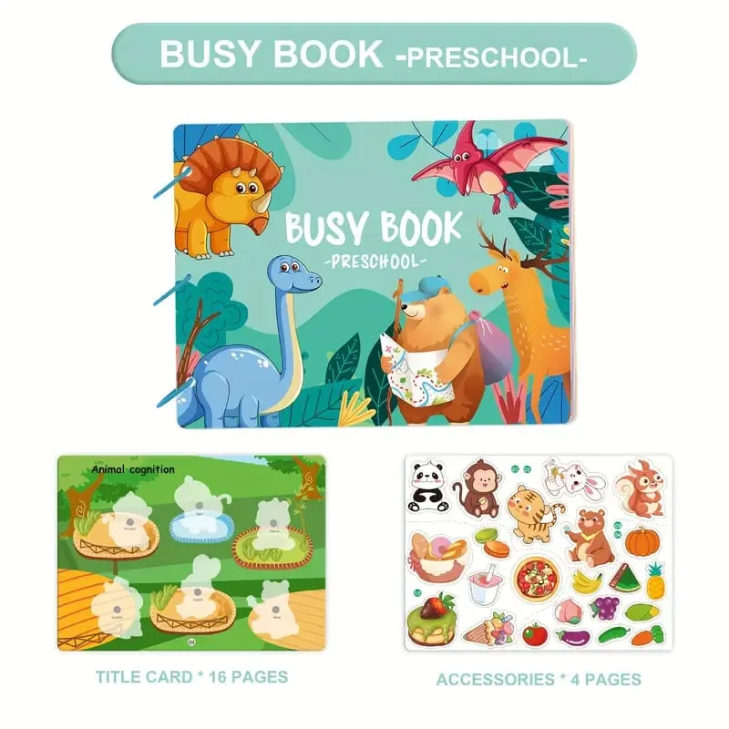 Cognitive Learning Busy Activity Book - 12 Double Sided Pages