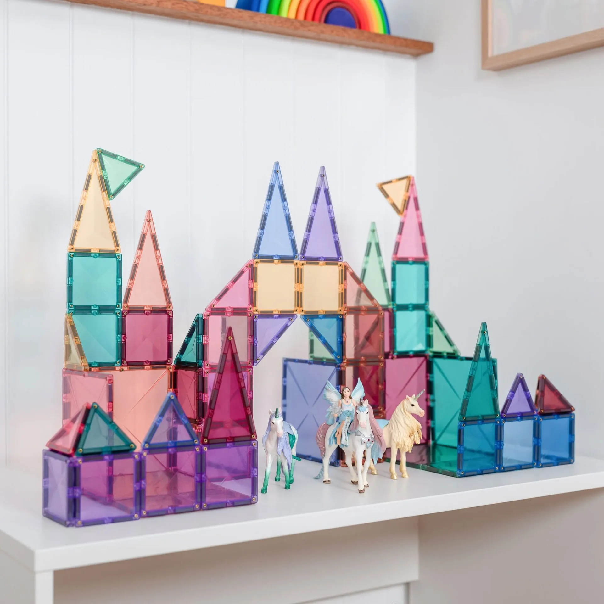 Connetix Magnetic Tiles Pastel 64 Piece Starter Pack