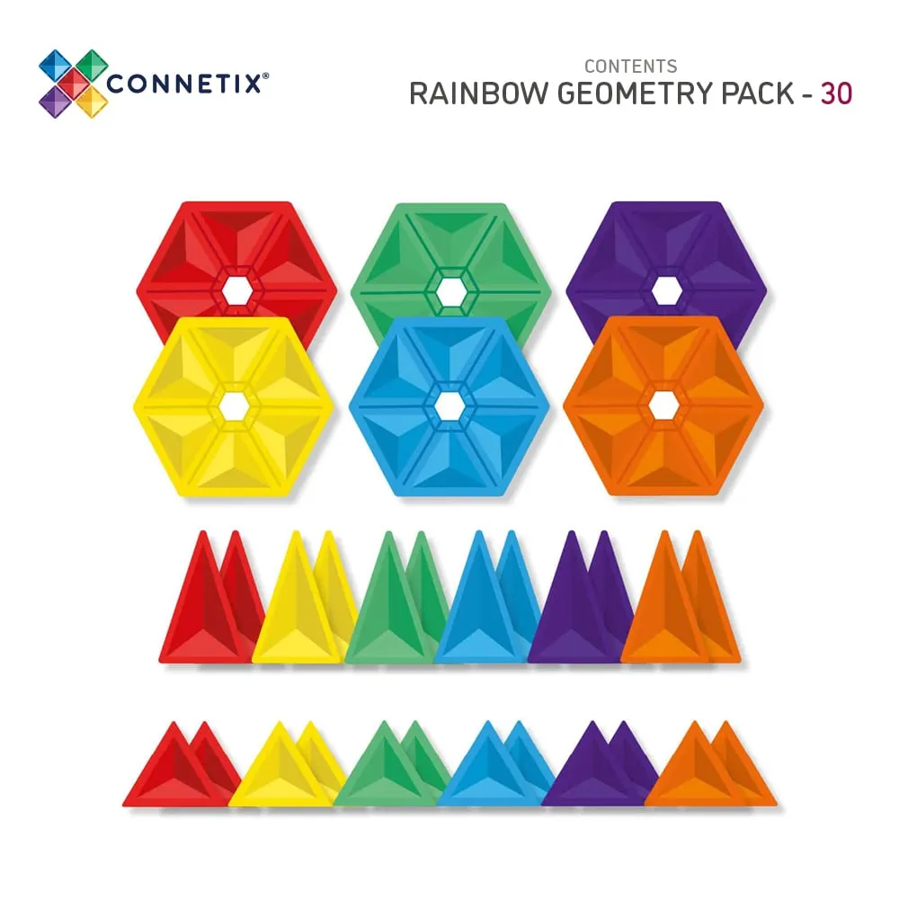 Connetix Rainbow Geometry Pack (30 pc)