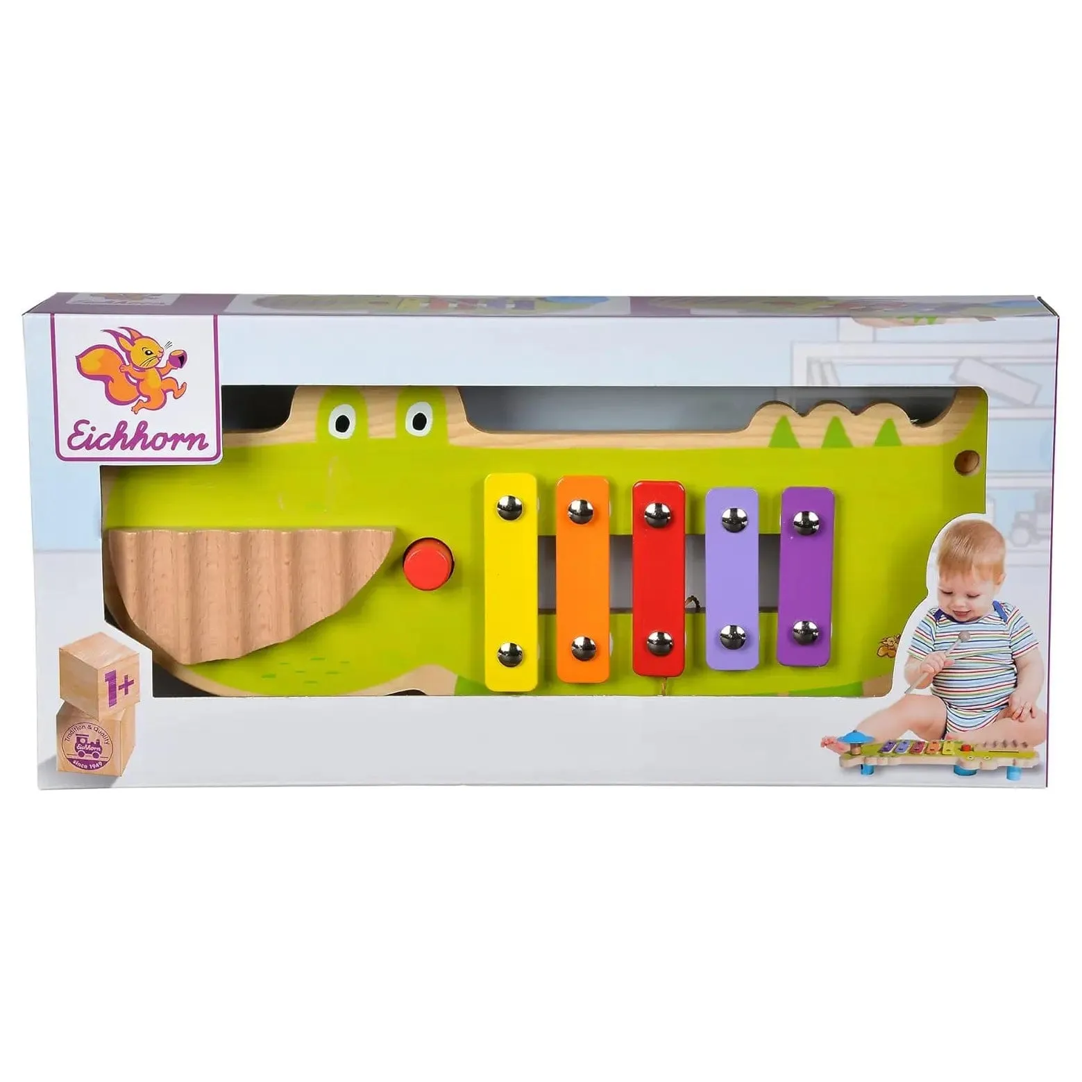 Eichhorn Musical Sound Table Xylophone Wooden Crocodile Toy