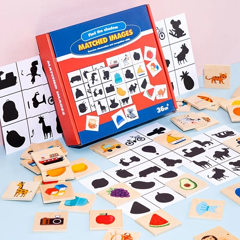 Engaging Montessori Puzzle Game for Kids Animal  Fruit Matching