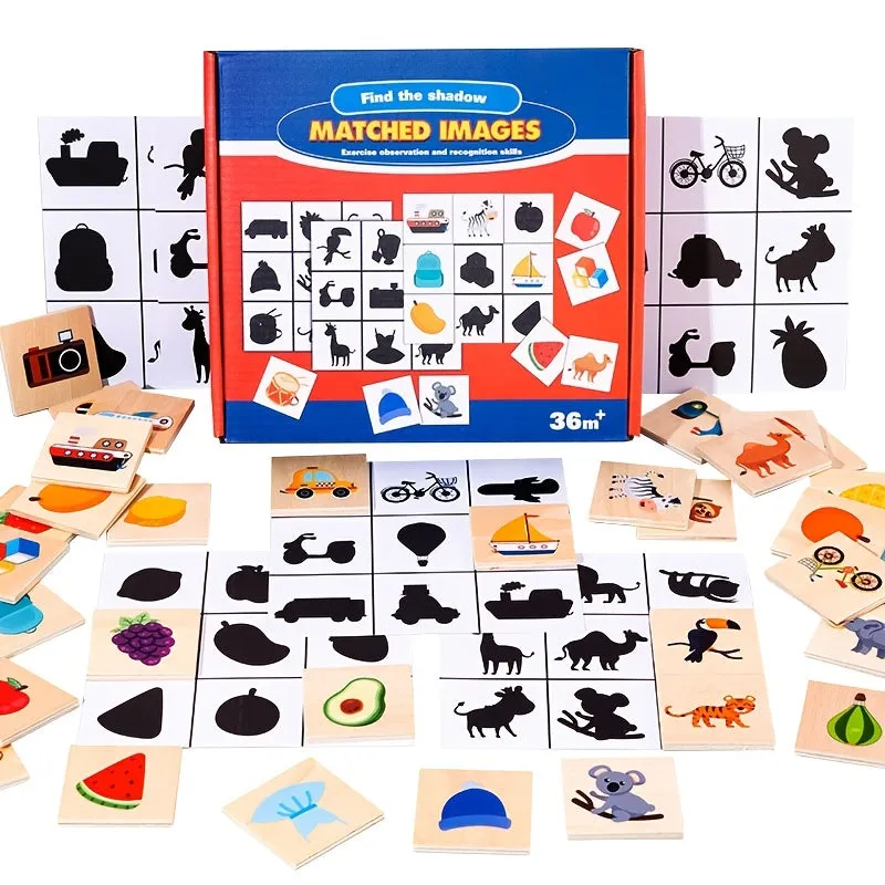 Engaging Montessori Puzzle Game for Kids Animal  Fruit Matching