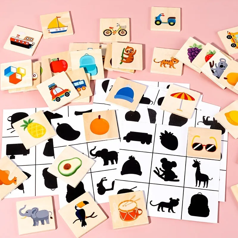 Engaging Montessori Puzzle Game for Kids Animal  Fruit Matching