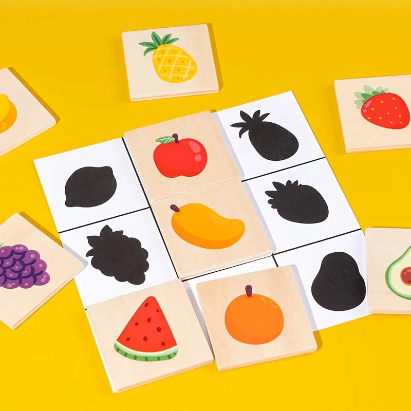 Engaging Montessori Puzzle Game for Kids Animal  Fruit Matching