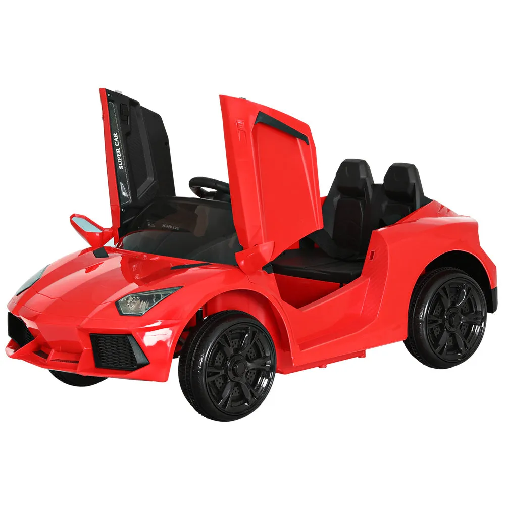 Ferrari-Inspired Kids Electric Ride On Car, Twin Motors, 12V, Red - Rigo