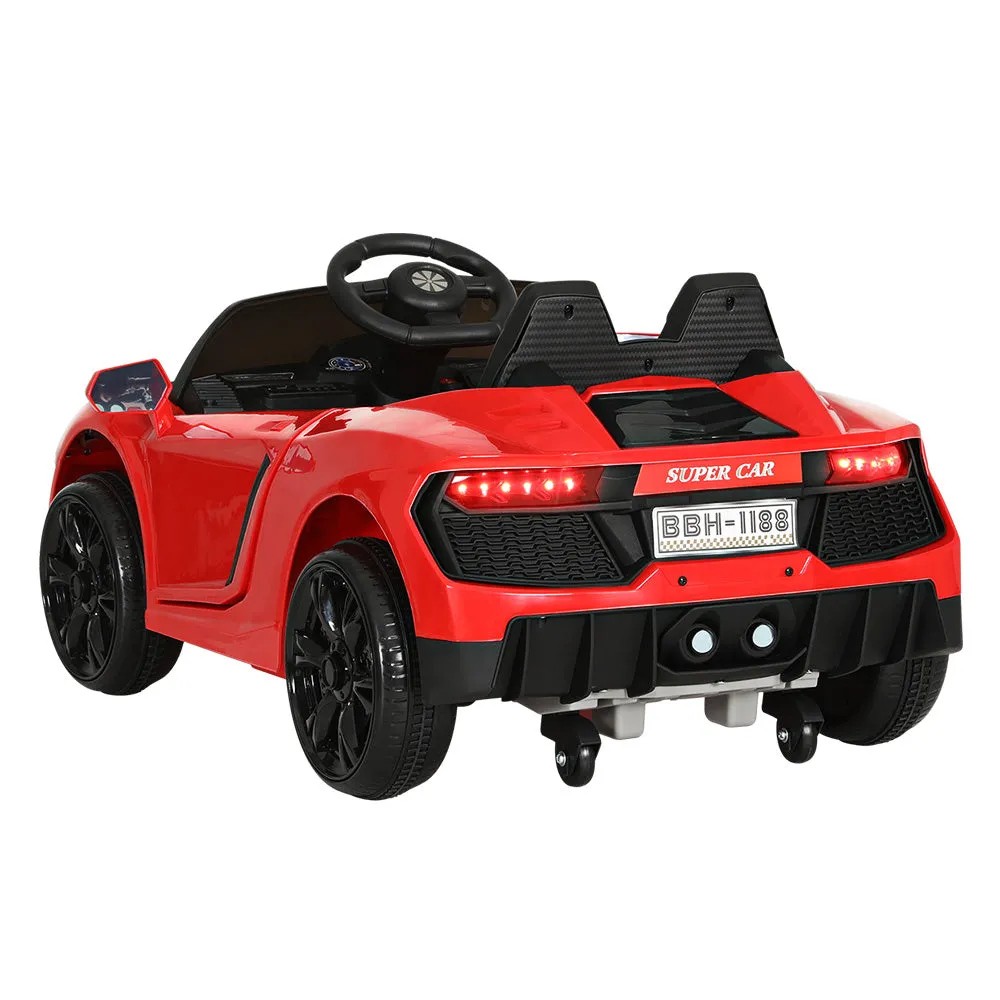 Ferrari-Inspired Kids Electric Ride On Car, Twin Motors, 12V, Red - Rigo