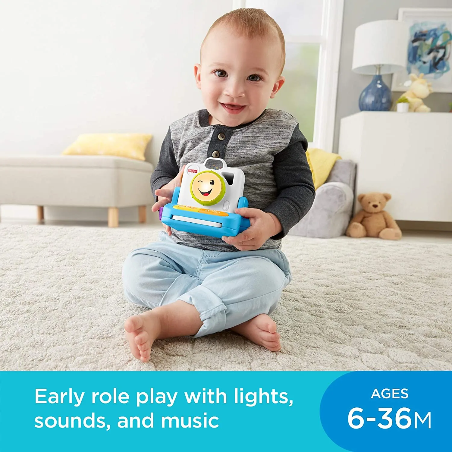 Fisher-Price Laugh & Learn Click & Learn Instant Camera Musical Toy