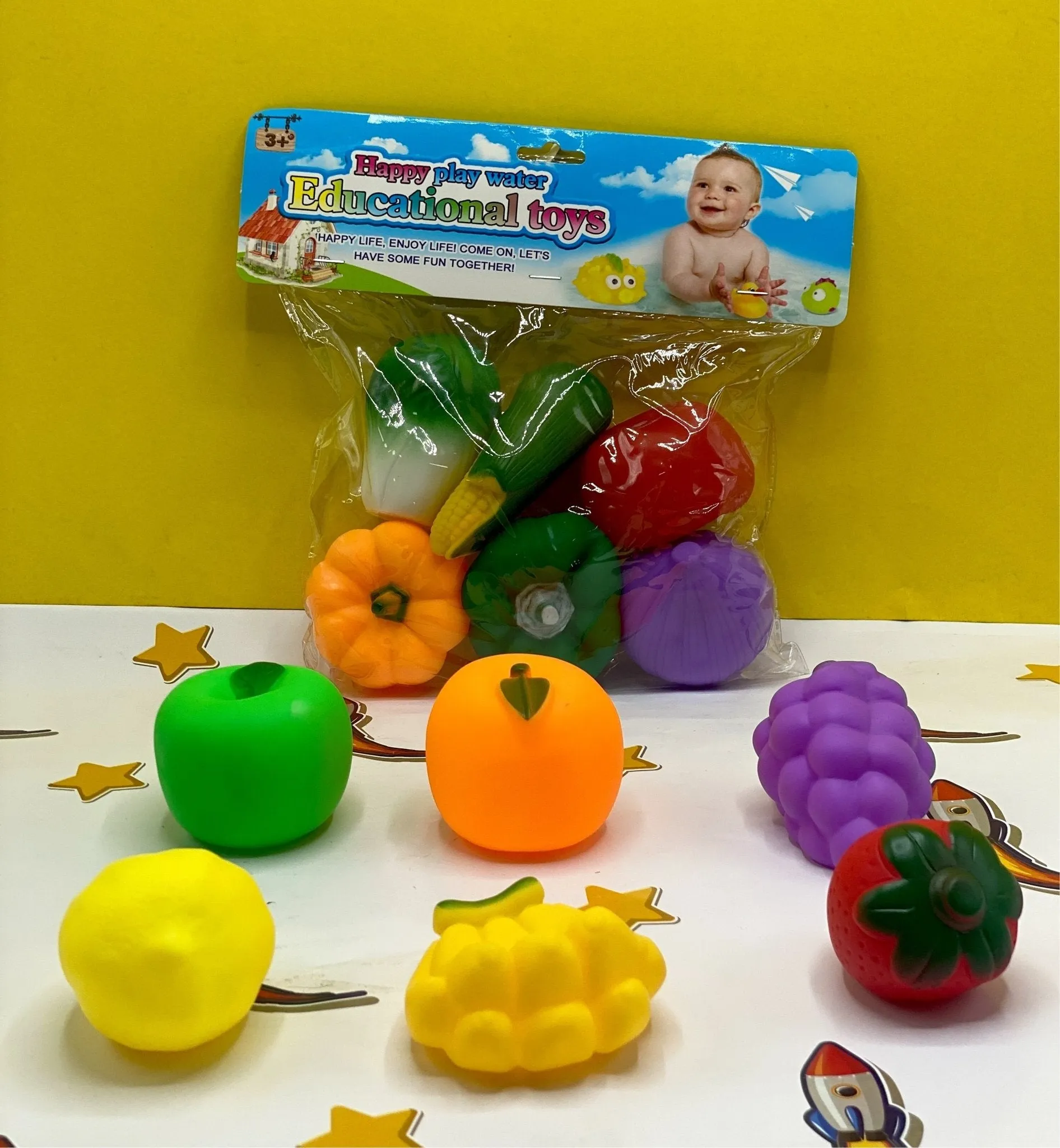 Fruits Chuchu Toy - 6 Pcs