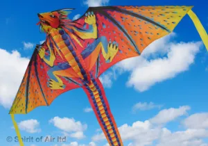 Fusion dragon single line kite in red