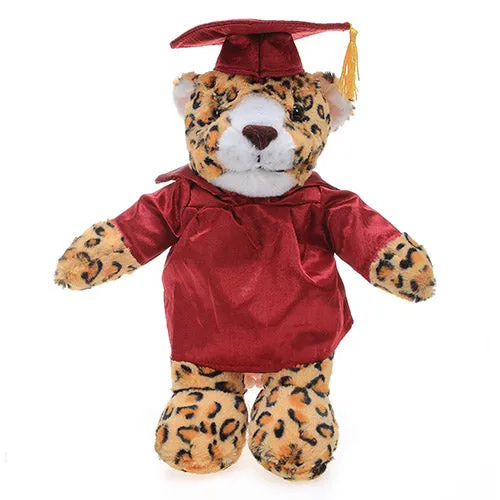 Optimized Title: 12-Inch Graduation Leopard Plush Stuffed Animal