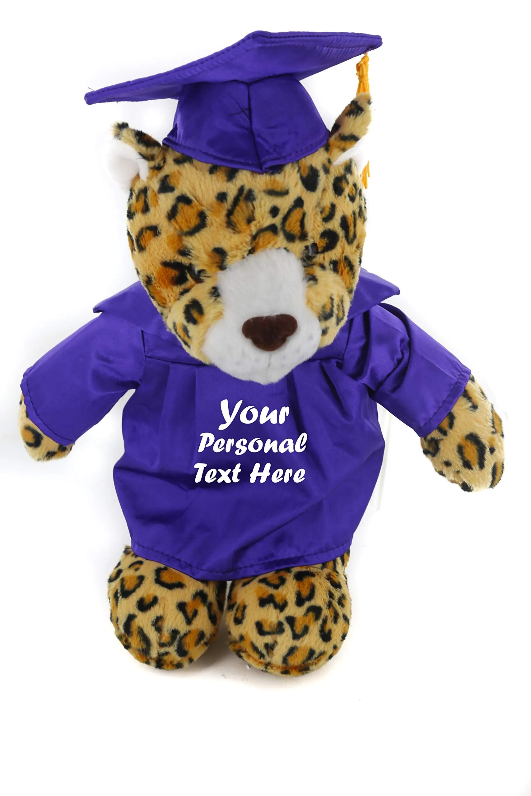 Optimized Title: 12-Inch Graduation Leopard Plush Stuffed Animal