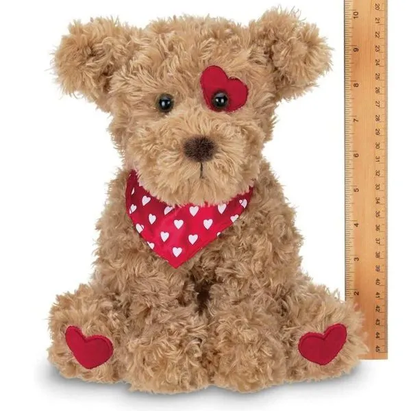 Harry Hugglesmore Plush Stuffed Animal Puppy Dog with Hearts