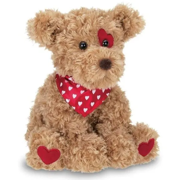 Harry Hugglesmore Plush Stuffed Animal Puppy Dog with Hearts