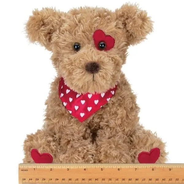 Harry Hugglesmore Plush Stuffed Animal Puppy Dog with Hearts