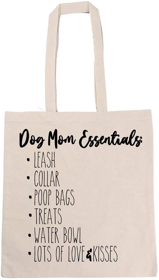 Ivory Dog Mom Essentials - Canvas Tote Bag